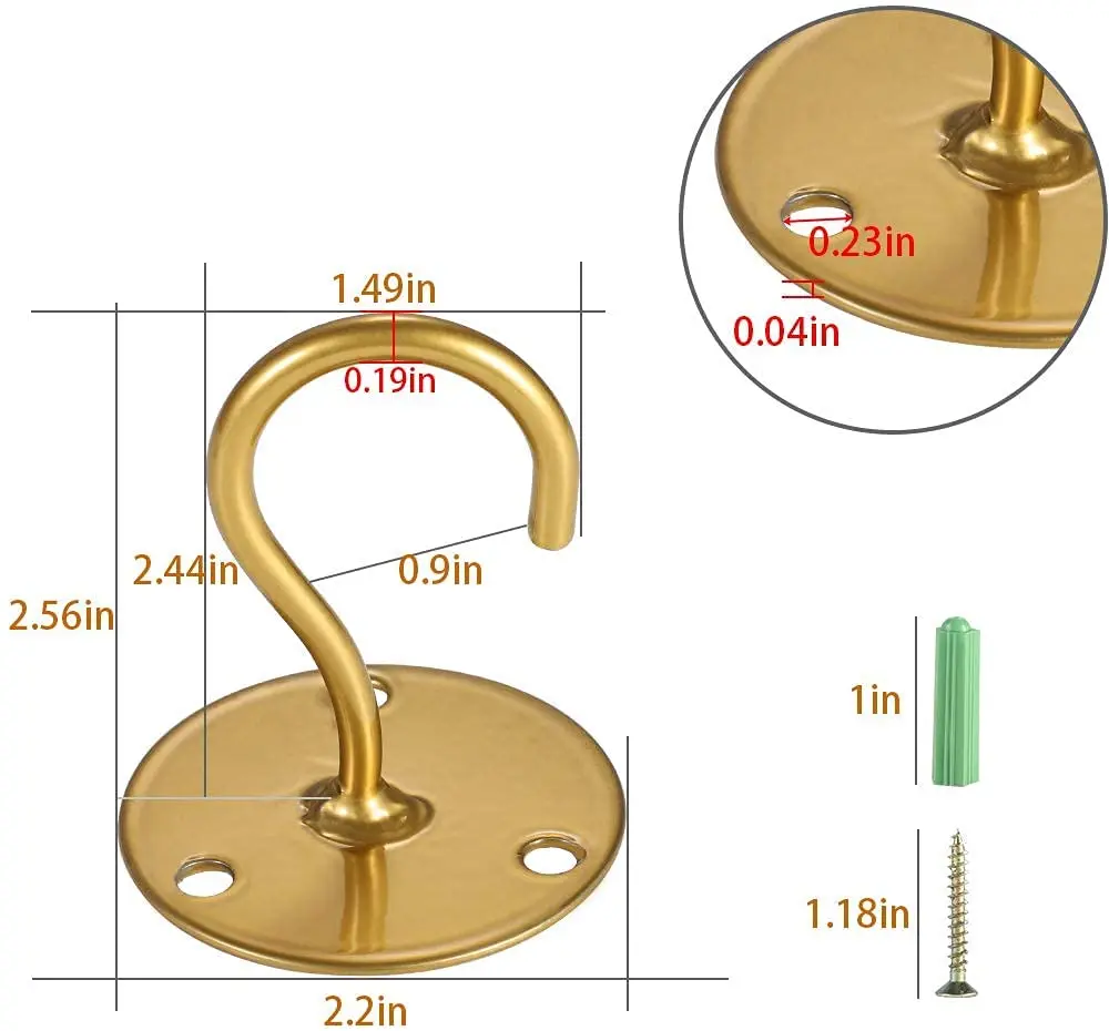  Ceiling Hooks for Hanging Plants - Metal Plant Bracket Iron Wall Mount Lanterns Hangers Bird Feeders Wind