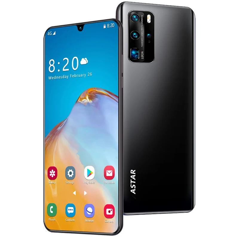 
P40 pro dual sim 2G+16G Android 9.0 Large battery 6.5inch Full Display unlocked gsm cell mobile smart phone 