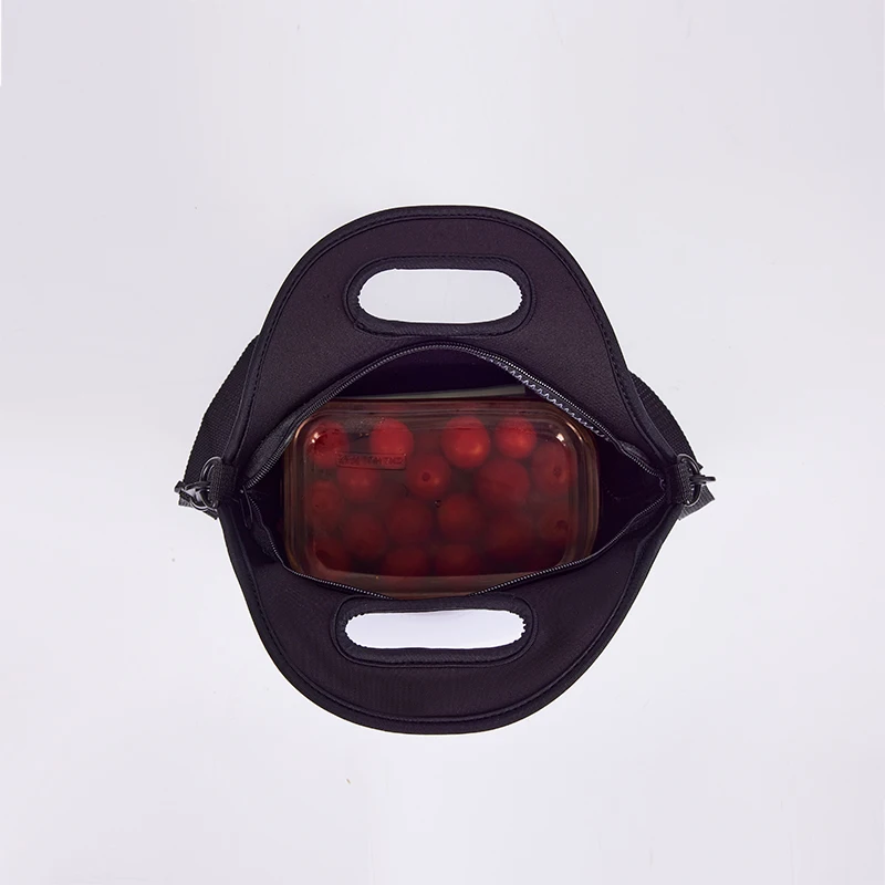 Custom Eco Friendly Neoprene Sublimation Blank Lunch Tote Bag With Shoulder Strap Thermal Lunch Bag For School Kids