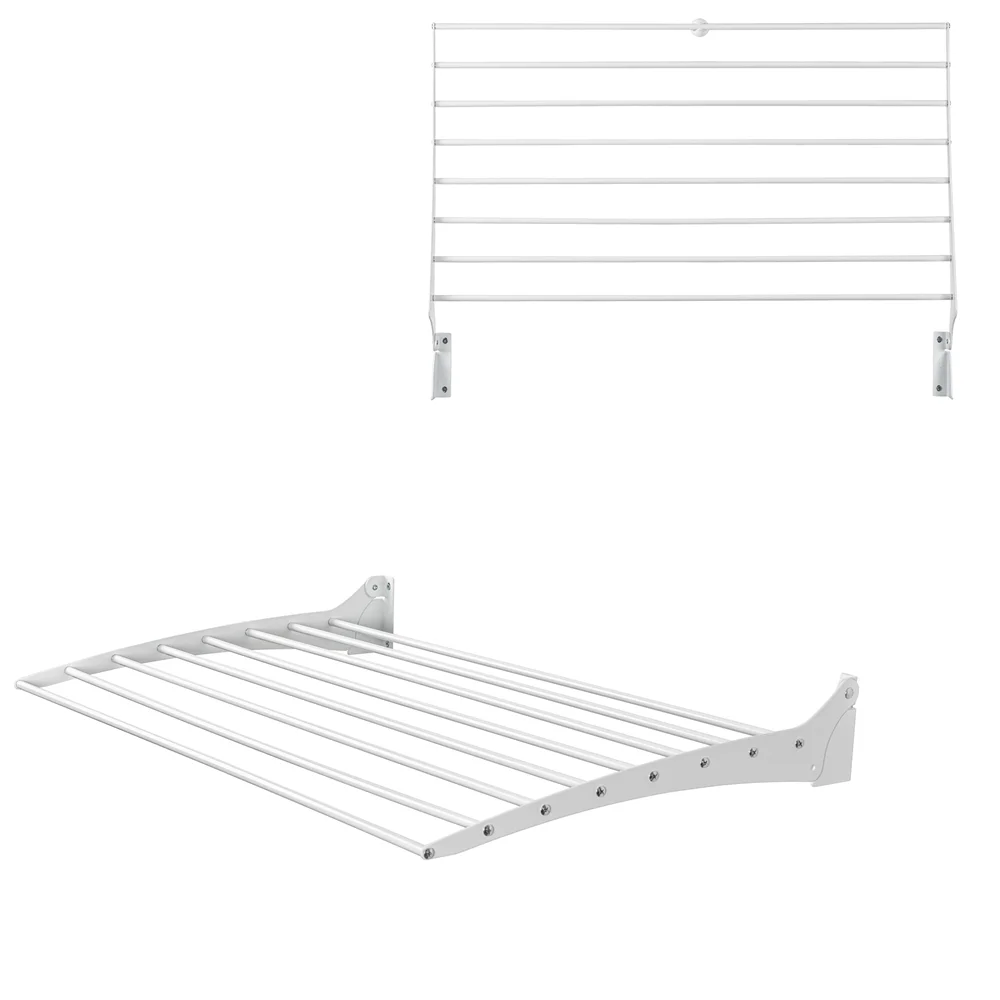 Lightweight Metal Aluminum Folding Clothes Line Dryer Foldable Drying Rack Laundry Hanger For Home