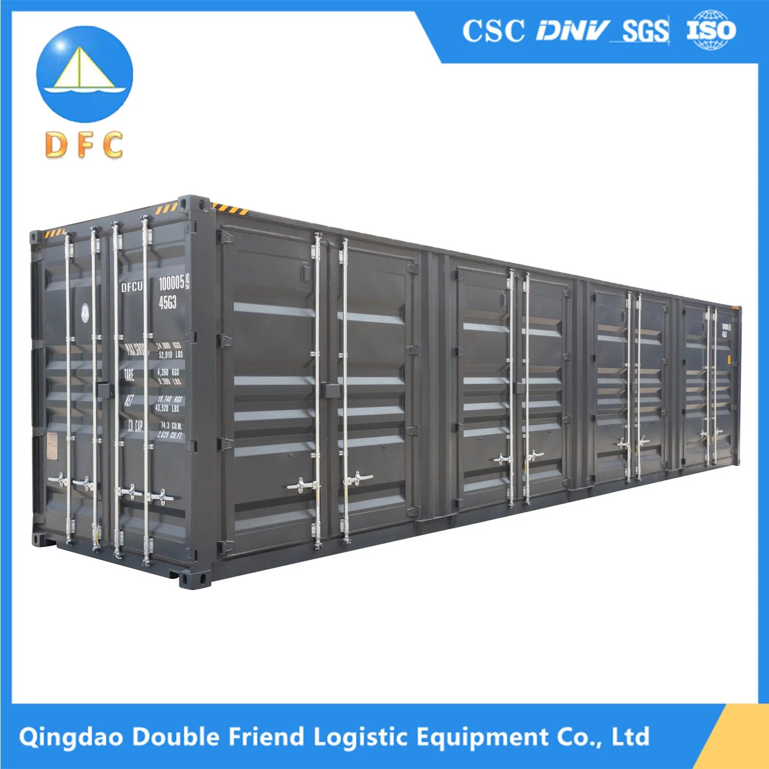 Good Quality New Csc Side Open Shipping Container 4 Doors Metal Shipping Container for Sale
