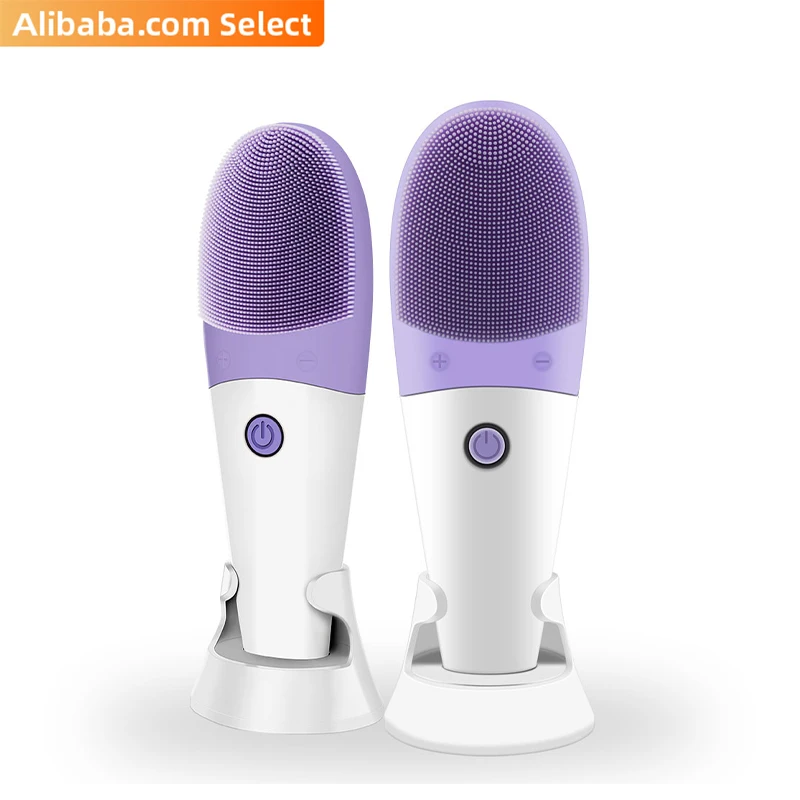 
Alibaba select Beauty personal care waterproof electric sonic silicone facial cleansing brush(30pcs/CTN) 
