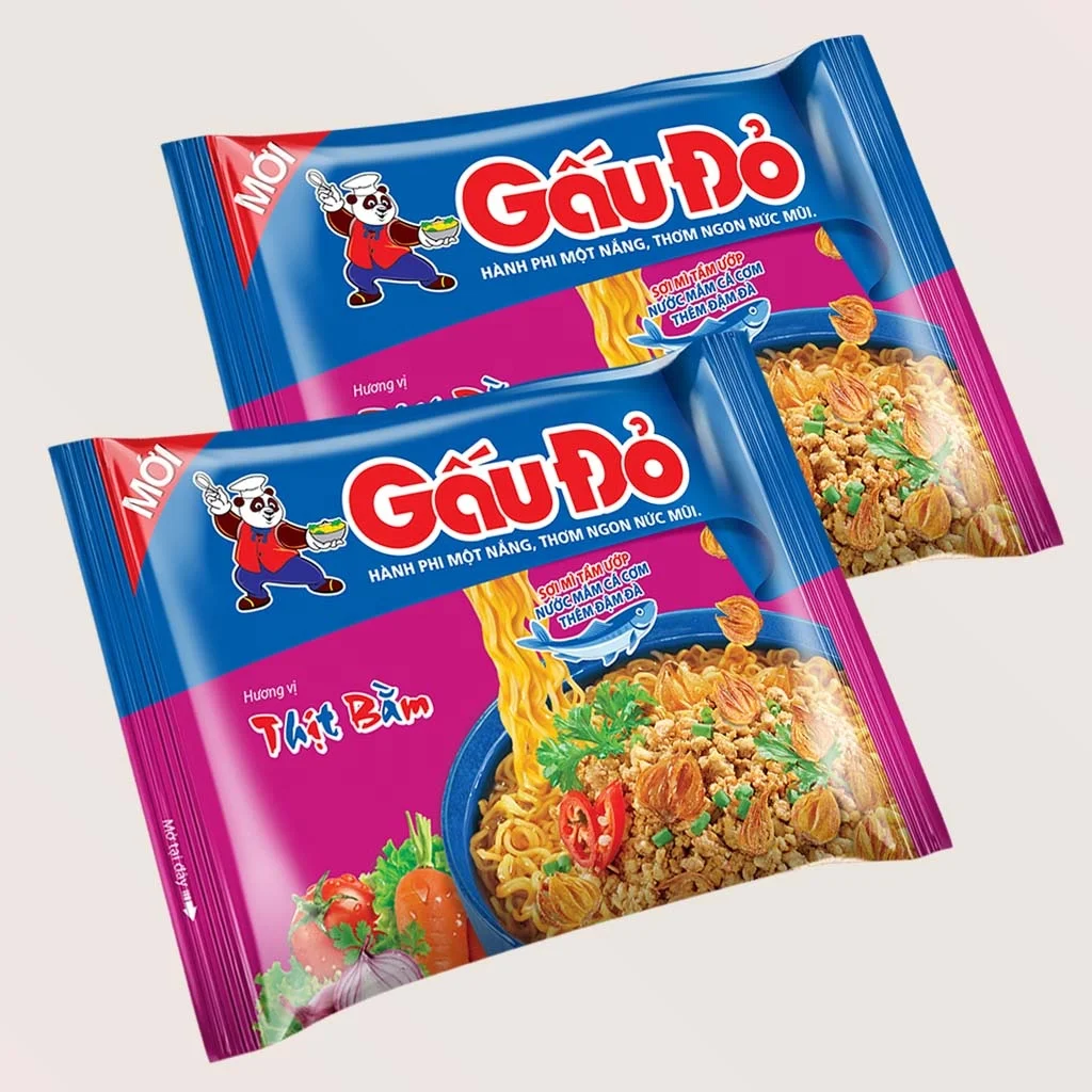 Новая растворимая лапша Redbear с креветками и курицей 65 грамм/упаковка