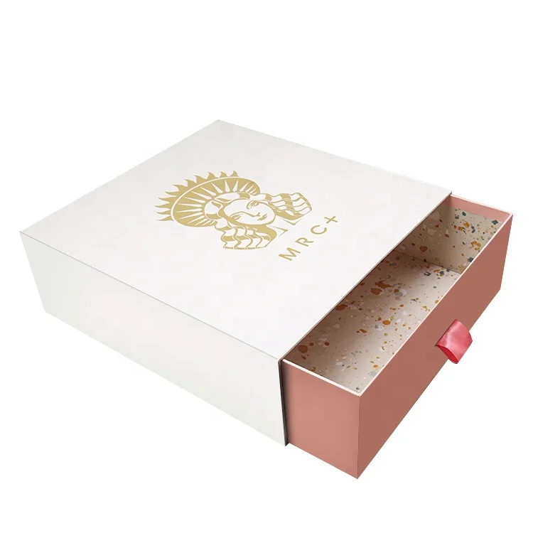 Custom Logo Luxury Rigid Box Gift Packaging T-shirt Clothes Box Sliding Drawer Box With Logo
