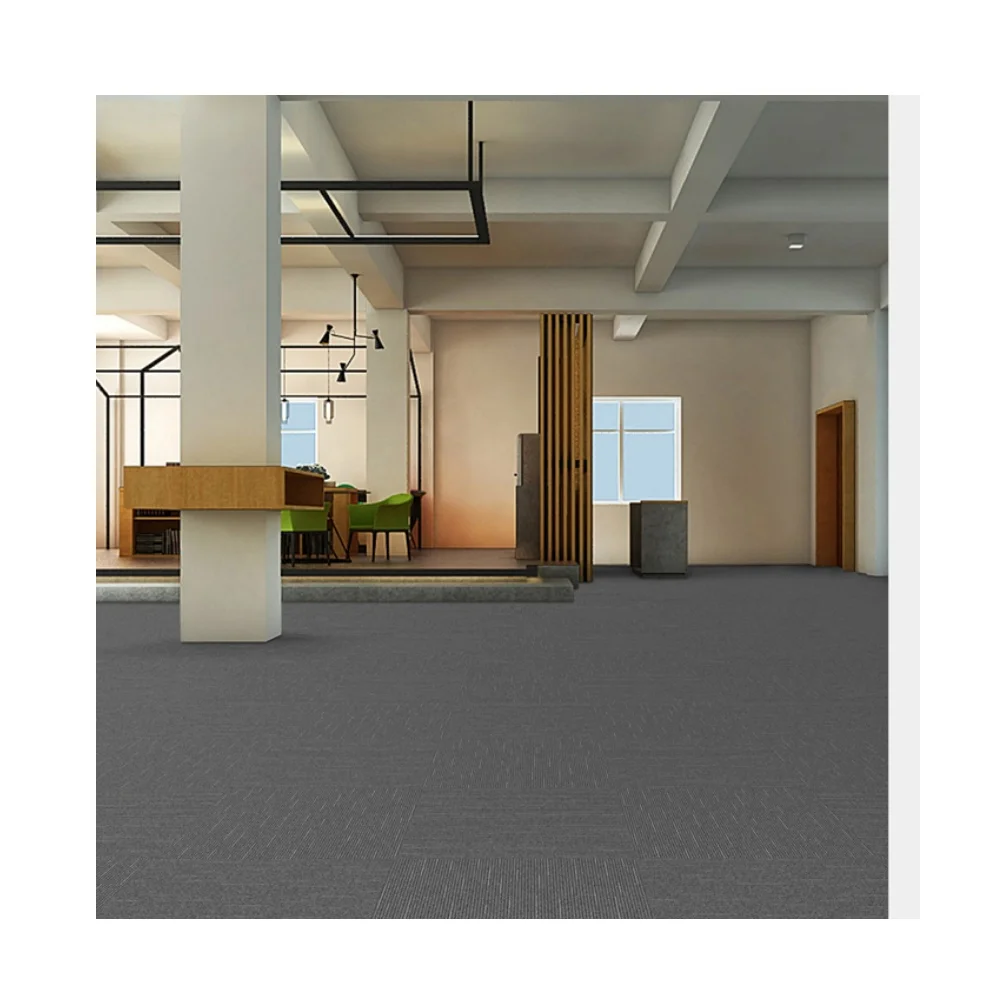 Kaili Luxury Hotel PP Nylon Jacquard Commercial Office Carpet Tiles PVC Floor Square Carpet Qingdao 50x50 Wall-to-Wall Carpets