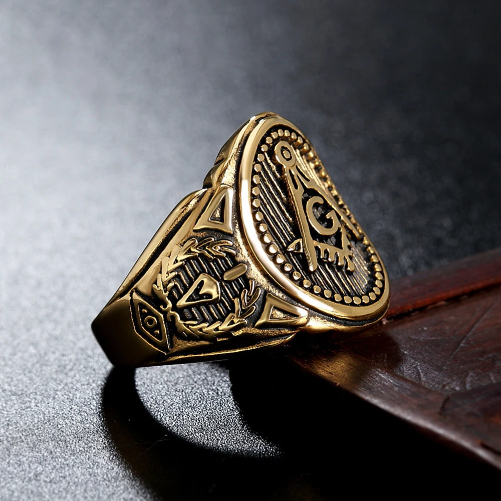 Latest Design Gold Ring Masonic jewelry freemason Cheap Masonic Rings