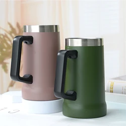 Europe stocked double wall vacuum thermo insulated beer mug beer for sublimation