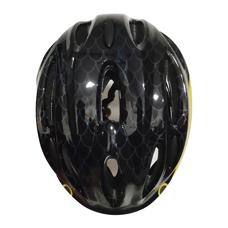 Customized Printing Brand Logo Cartoon Kids Bicycle Helmet PVC Out-mold Children Bike Helmet