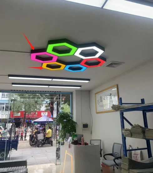 hot selling 2022 new honeycomb hexagonal wall lamp dimmer led touch light quantum lights connector