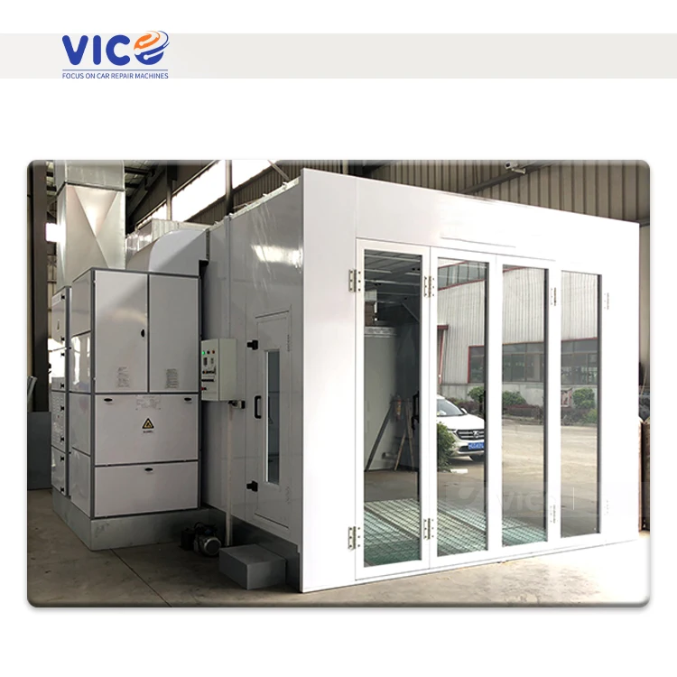 VICO 4 Big glass window Car Painting Booth Auto body shop Painting Booth and Baking Oven #VPB-SD88 with factory outlets
