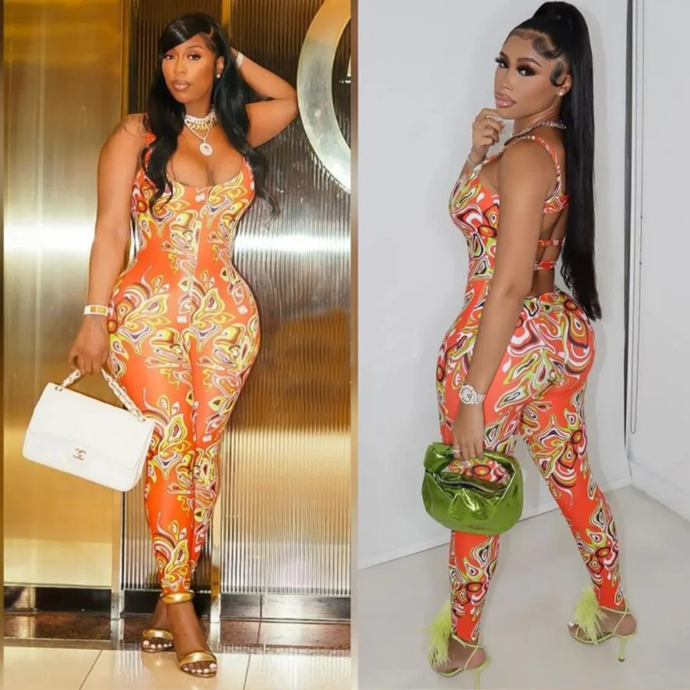 OLAF Jumpsuits Female Skinny Long Rompers Fashion Sexy Outfits For Woman Club Partywear