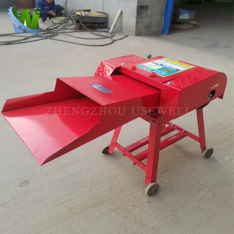 Agricultural animal feed food corn maize grass hay silage chaff cutter machine with diesel engine