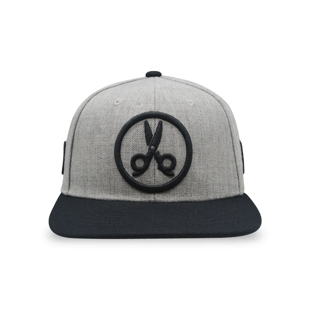 Wholesale unisex gorras sports fitted hat flat brim 3D embroidery logo custom snapback cap