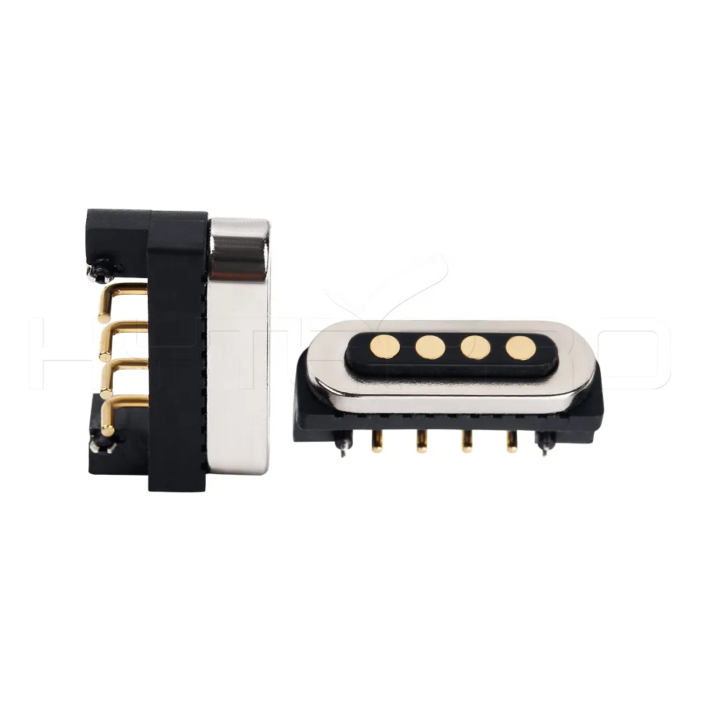HytePro female and male pogo pin 4 pin magnetic self mating connector