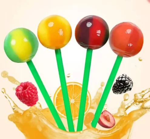 High Efficiency Cherry Lemonade Processing Machine New PLC-Bearing Core Components for Lollipop Production in Food Factories