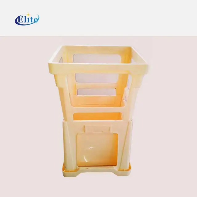White Square PP Plastic Bucket Pot for Cut Flowers European Design Style for waking flower