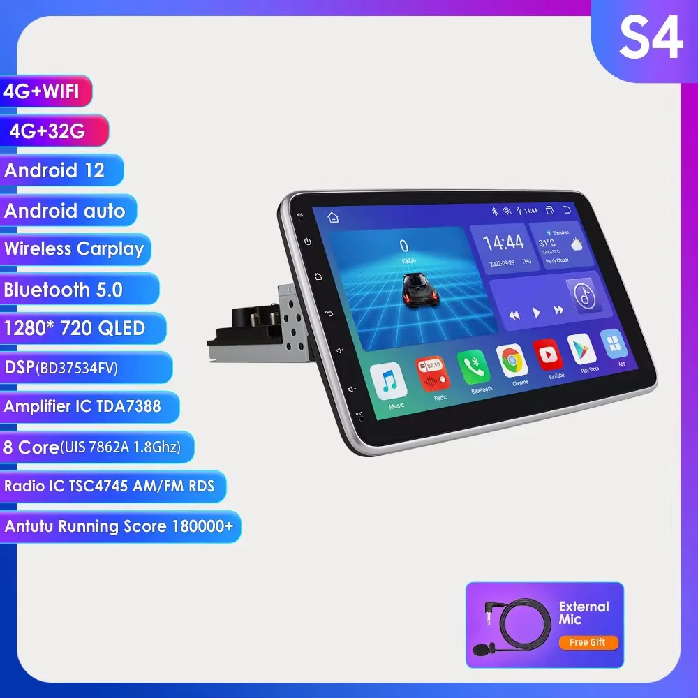 9 Inch IPS Touch Screen Head Unit Multimedia System for Honda CRV 2017 4+64GB Auto Carplay 8-core Car Android Stereo