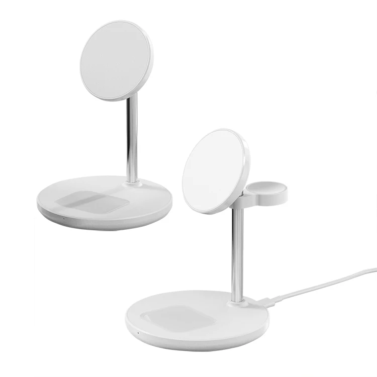 Wholesale Price Temperature Control Travel Anti-Slip Wireless Charging Stand 3 in 1 Charger Holder for Phone Watch Earbuds