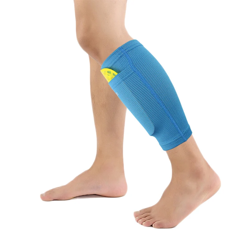 KS-6002# Low MOQ Soccer Accessories shin Guards Sock Football Compression Calf Sleeves with Pocket