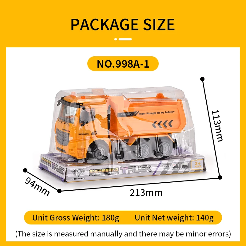 Friction car toy engineering truck for boys intelligent construction vehicle toys