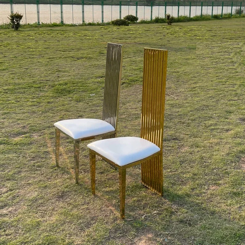 Wedding activity Metal bride modern leather lounge wooden stainless steel chair