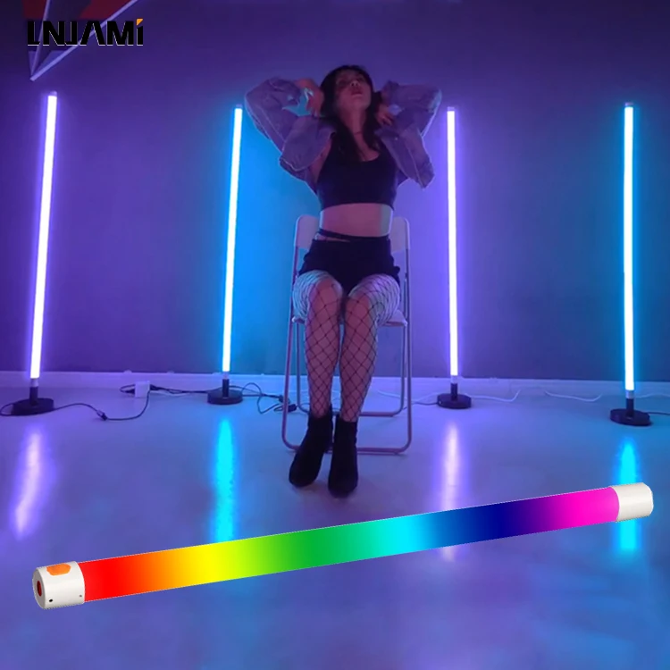 LNJAMI High Quality 3Ft 4Ft Battery Powered Color Changing RGB Tubes Remote Control RGB LED Tube Light