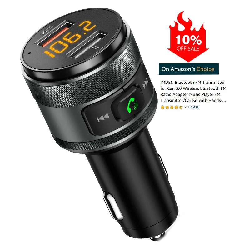 C57 Bluetooth V5.0 Автомобильный MP3-плеер QC3.0 с двумя портами USB Handsfree автомобильный комплект прикуриватель адаптер Автомобильное зарядное устройство FM-передатчик