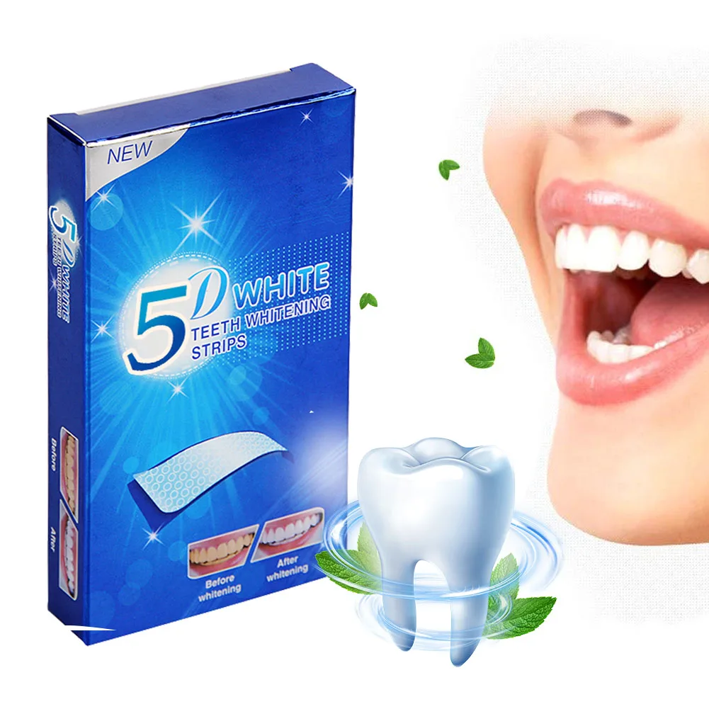 Wholesale Private Label Logo Branded Flavor Mint Kits 5D Teeth Whitening Strips