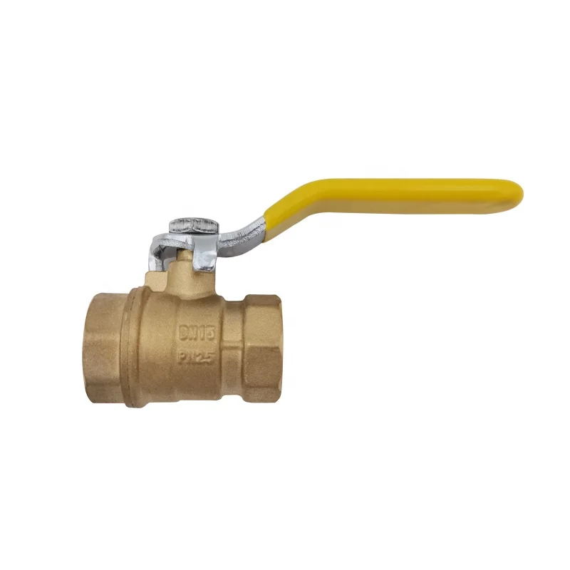 brass ball valve with steel handle DN15 water stop cock