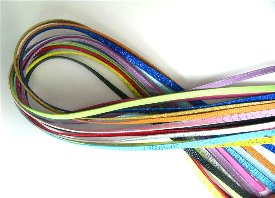 Be in stock factory price DIY Accessories 1m length 8mm and 10mm Strips Copy leather Belt Fit slide letter Charms