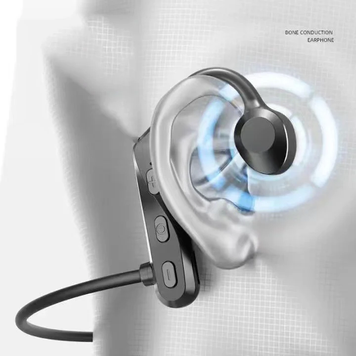 Wireless Bone Conduction Headphone Earphone Painless Headset Sport Ear Hook