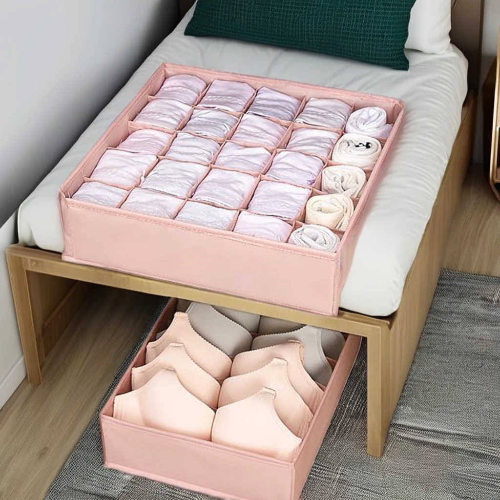 Folding Fabric Closet Basket Organizer Home Storage Boxes Socks Bra Dress Drawer Multi-Purpose Food Bag Packaging Toys Storage