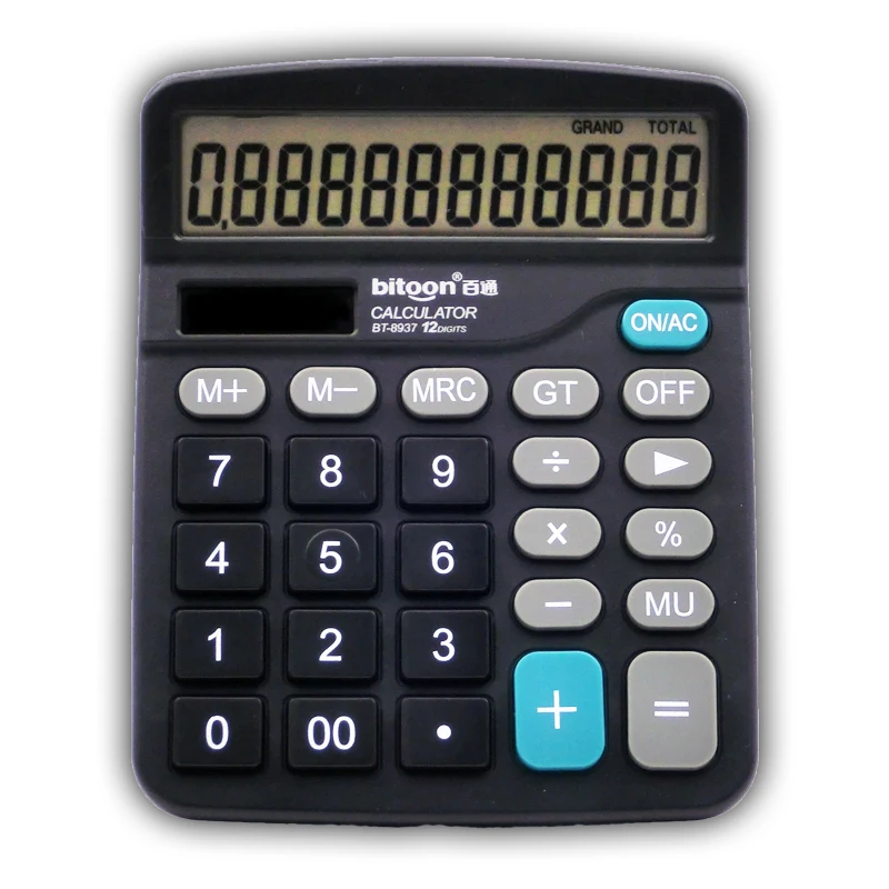 Custom Office Financial Function Tables Calculator 12-digit Electronic Calculator AA Battery Convenient Plastic Box for Lcd 837