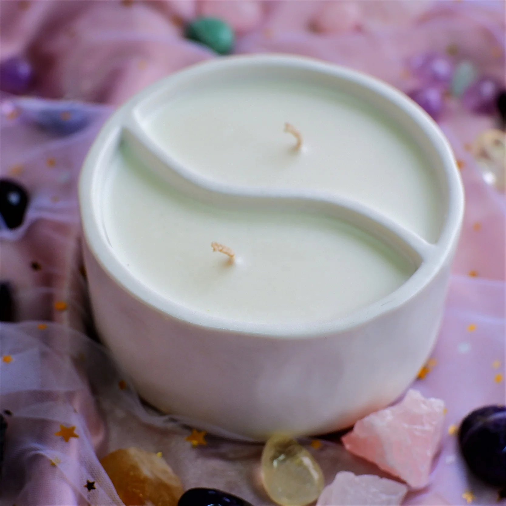 Custom Private Label Plaster Ceramic Candle Holders Cement Candle Jars with Luxury Gift Box
