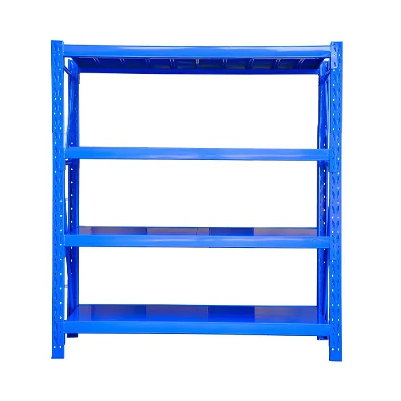 Uni-Silent 4 Layers Storage Shelf Move Free Long Span Beam Design Steel Rack Heavy Duty Warehouse Shelving HJG-205