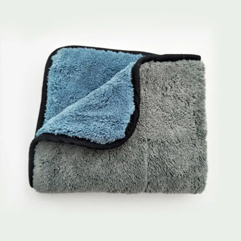 Two Color Thick Double-sides Coral Velvet Microfiber Car Washing Cleaning Cloth Towel  Car Cleaning  Polishing  Drying Towel