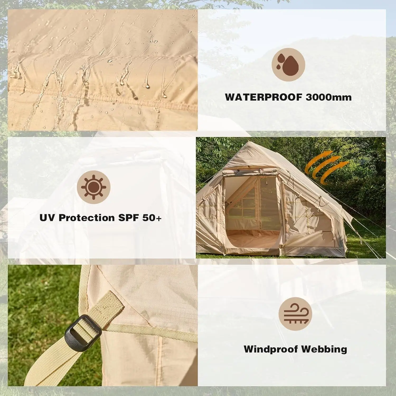 China Factory Supply Travel Tent Tents Camping Outdoor Heavy Duty Camping Inflatable Tent