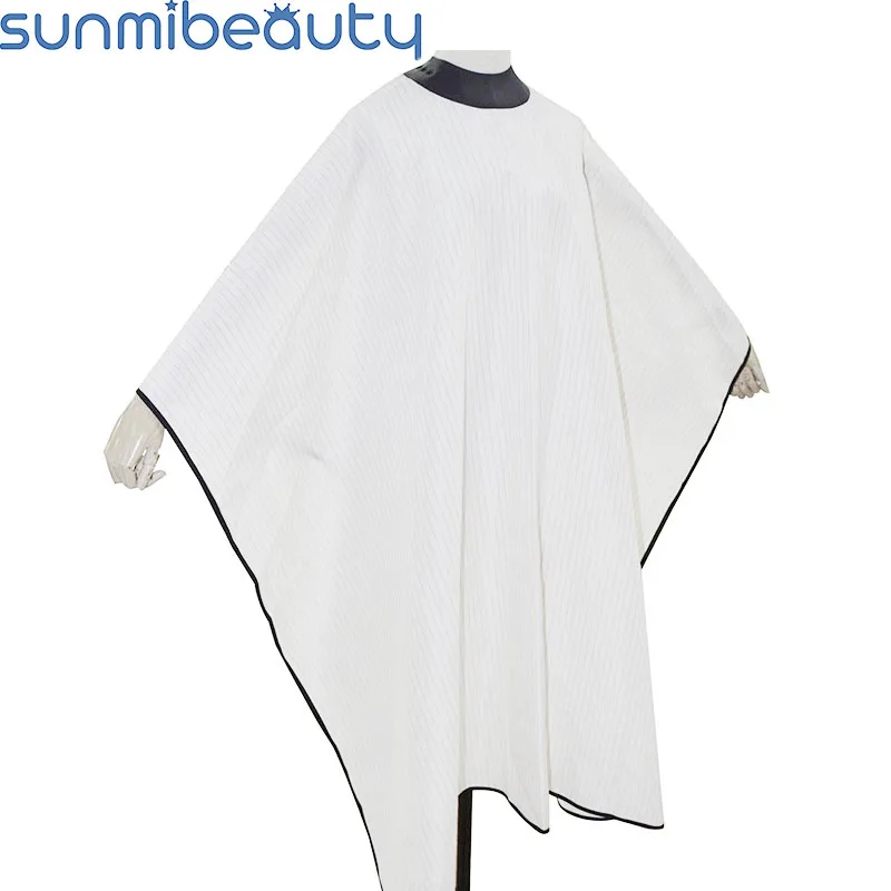 Custom polyester beauty salon beauty salon capes,hairdressing barber cape salon white,hair cutting waterproof nylon salon apron