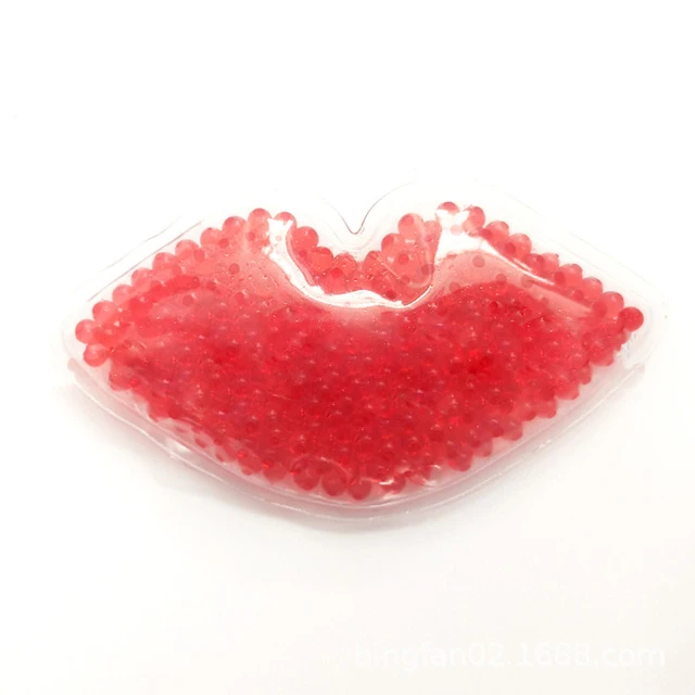 Multiple Colour Sport Injury Medical Non Toxic Ice Bag Lip Shape Instant Cool Wraps Cold Pack Gel Lip Ice Pack