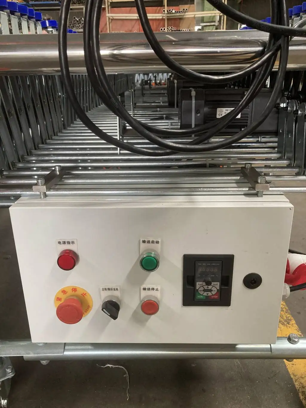 Automatic motor powered driven  flexible stainless steel roller conveyors