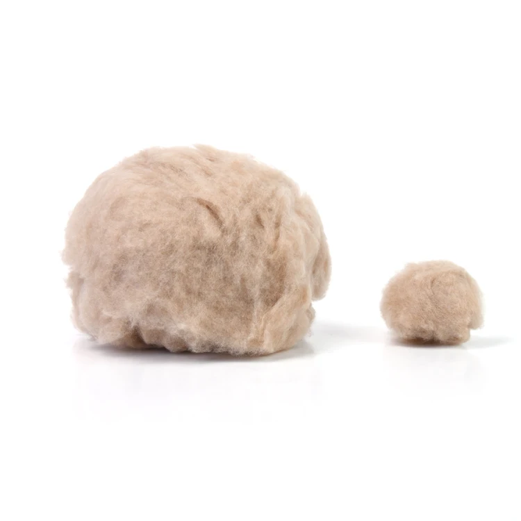 Factory Stock  Cheap 18.5-23.5 mic natural color Super quality comed Dehaired sheep lamb wool Fiber