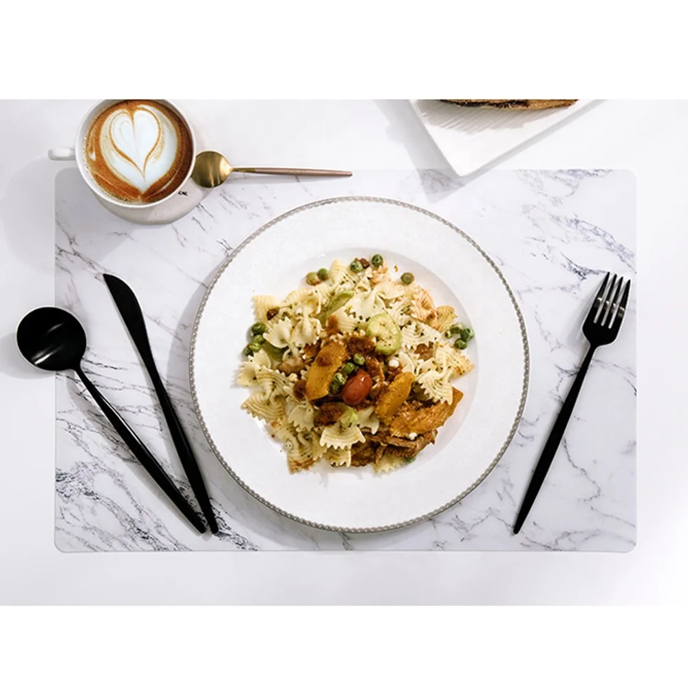 Новые водонепроницаемые Нескользящие маслостойкие термостойкие прямоугольные пластиковые салфетки с принтом на заказ