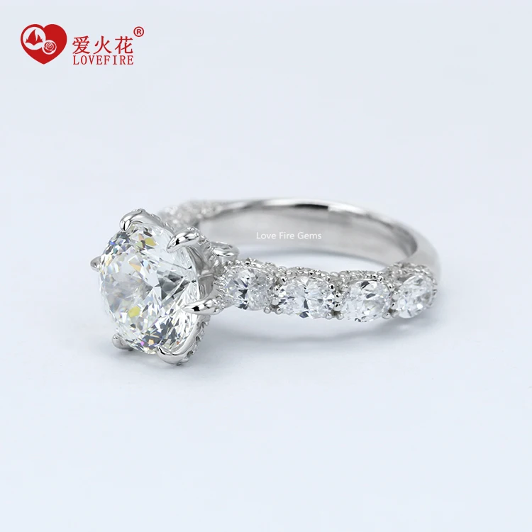 wholesale fine jewelry custom artificial gemstone women engagement 925 sterling silver ring