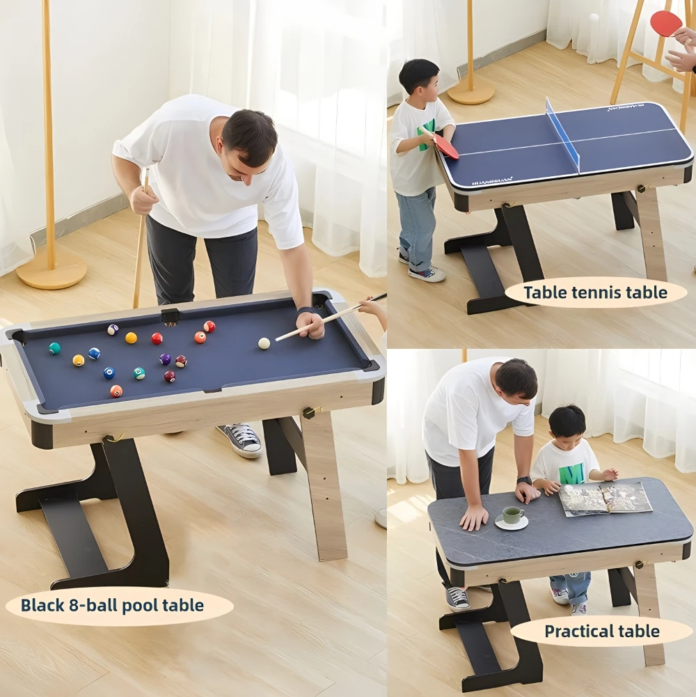 Wholesale Household Children Multifunctional 3-In-1 Tennis Desk  Billiard Snooker Table Small 5Ft Folding Pool Table