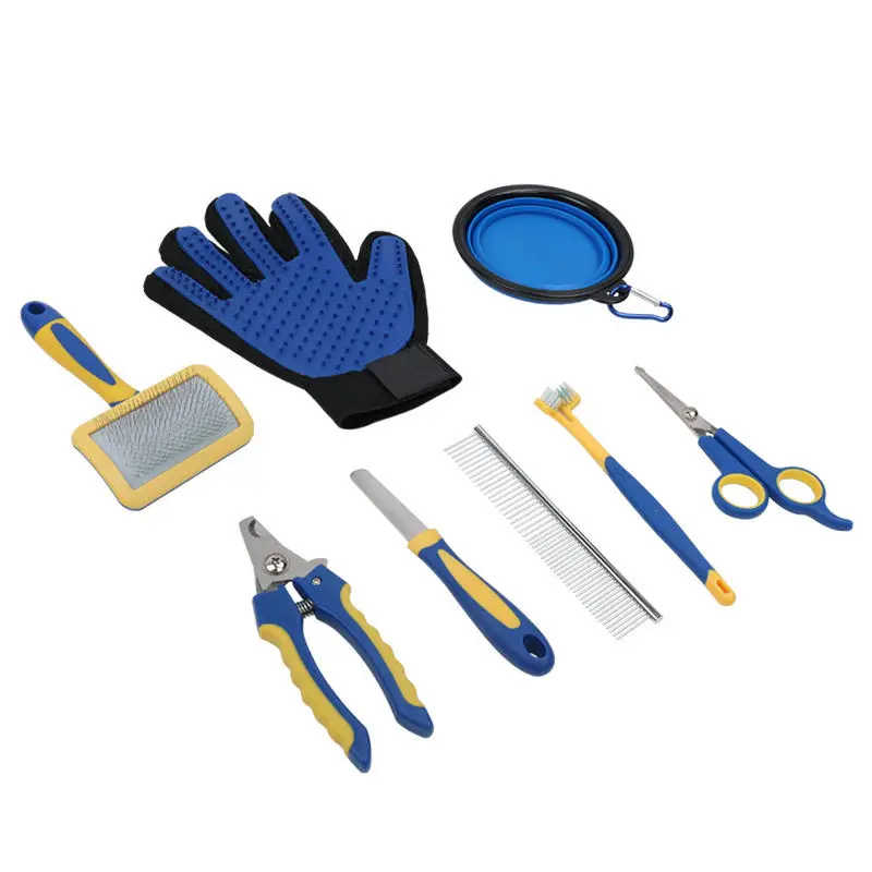 Professional 8-in-1 Premium Pet Grooming Kit New Year Multifunction Dog Cat Care Tool Set Nail Clipper Hair Removal Cleaning Box