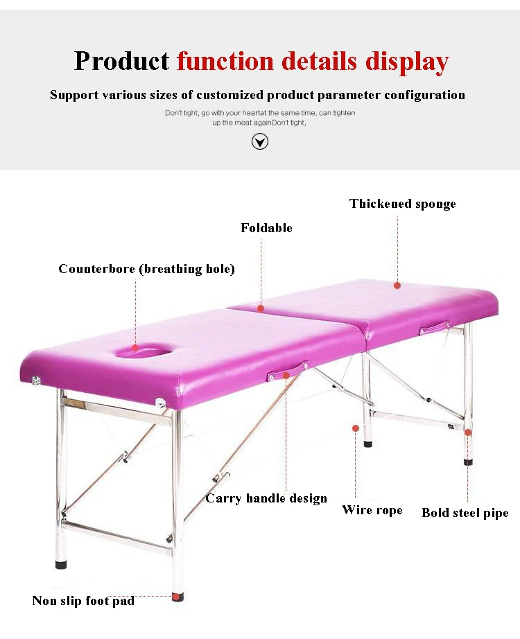 New product massage bed massager product rehabilitation nursing home leather fitness white metal buckle