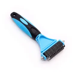 Petshop Products Efficient Gentle Eliminating Mats and Tangles Double Side Rake Comb Cat Dog Grooming Brush Tool for Wholesale