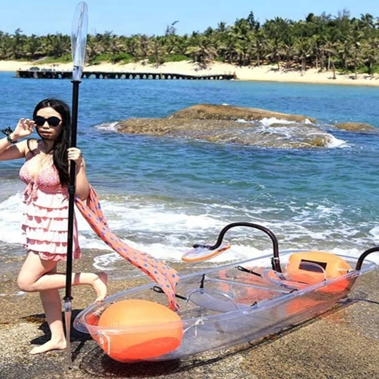 Transparent Crystal Clear caribe clear bottom kayak for sale 1 or 2or 8 adults
