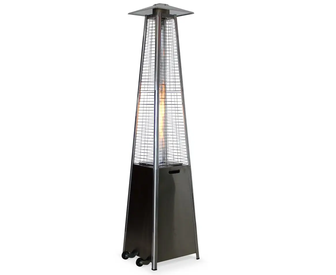 outdoor gas heater,pyramid  patio heater,real flame glass tube patio heater