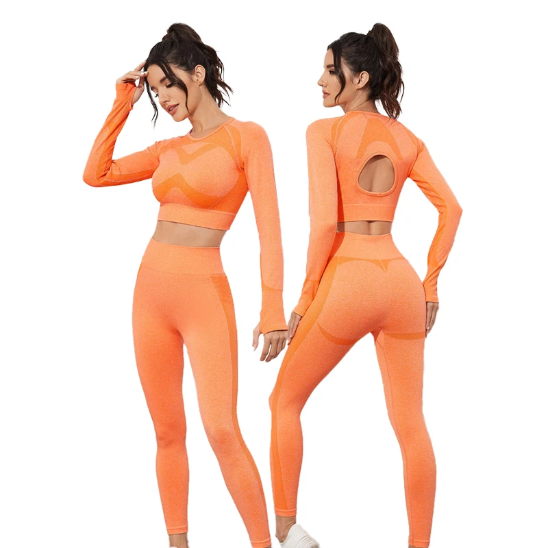 
High Quality Ladies Gym Wear Wholesale Womens High Waist Yoga Pants Long Sleeve Active Wear For Women 